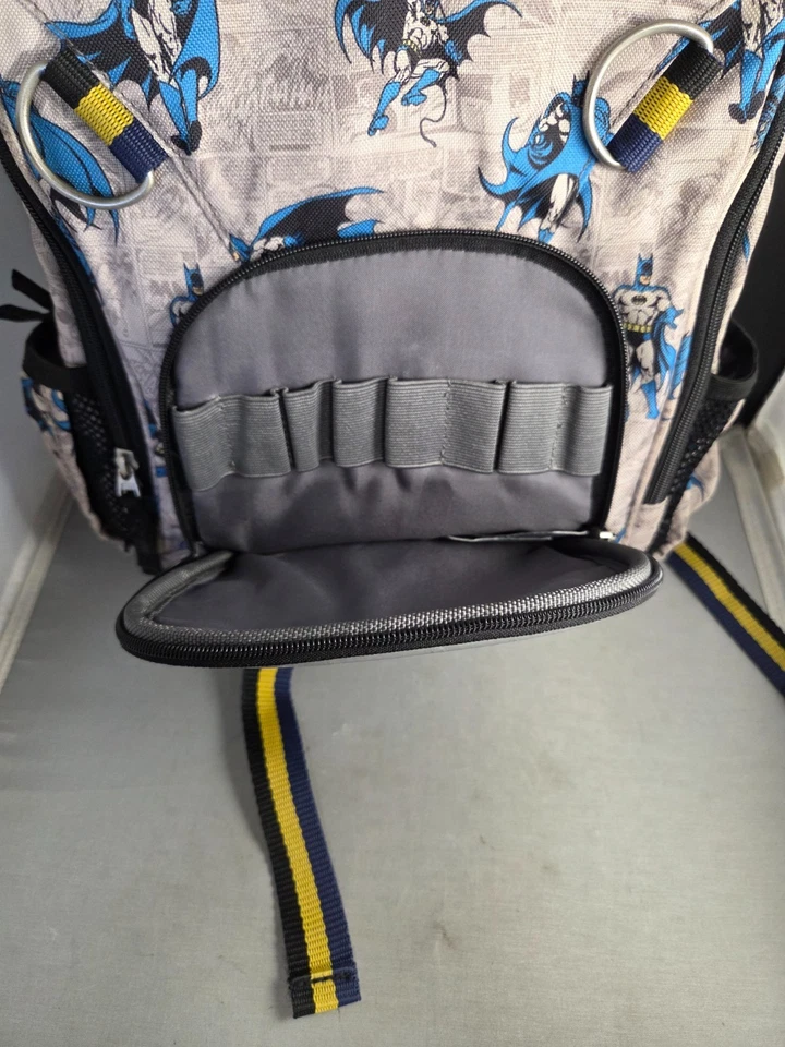 Batman Book pack Pottery Barn DC Comics Kids Boy's Gray Printed Shoulder Straps - Image 4 of 4