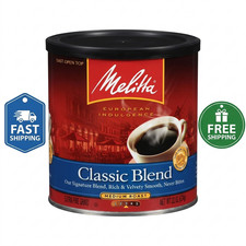 Melitta Classic Roast Caffeinated Canned Coffee, 22oz Can