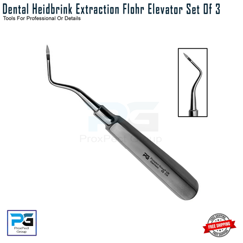 Root Elevator Flohr HeidBrink Extraction Elevators Oral Surgery Instrument Set - Picture 4 of 8