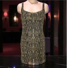 Urban Outfitters Anya Mesh Snakeskin Ruched Bodycon Dress Clubwear Going Out M
