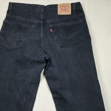 Levis 550 Jeans Mens 38x30 Black Relaxed Fit Tapered Leg Red Tab Vintage Western