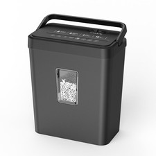 8-Sheet Cross Cut P-4 Security Paper Shredder, 4.2 Gal Bin with Portable Hand...