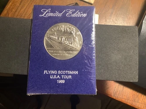 1969 Flying Scotsman Locomotive Train London to Edinburgh .925 Proof Silver Coin