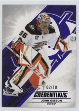 2024-25 Upper Deck Credentials Purple 2/10 John Gibson #36 0c3
