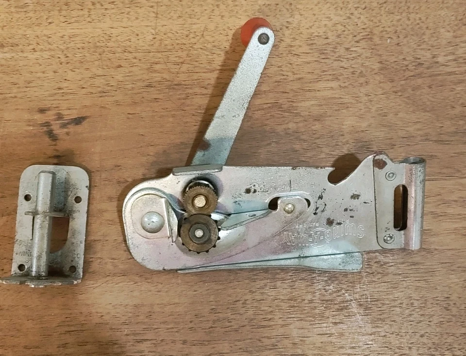 Vintage Swing A Way Wall Mount Can Opener With Red Haldle - Image 2 of 4