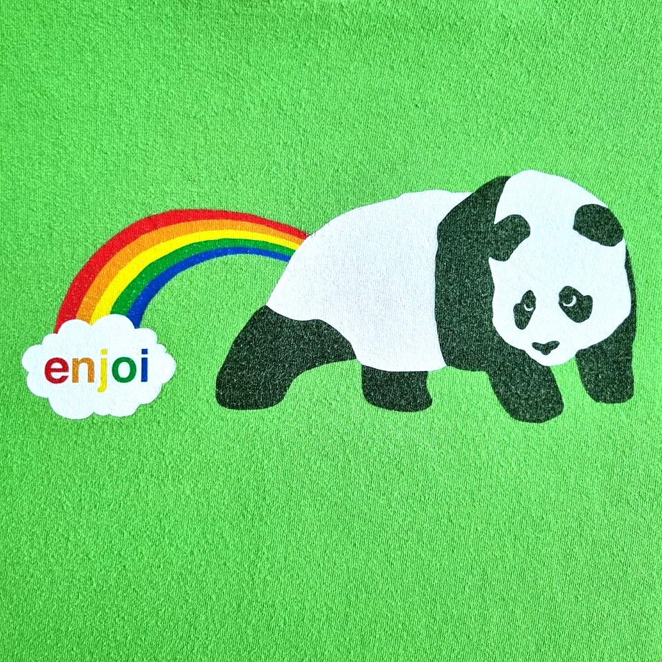 Vintage ENJOI Skateboards Shirt XL Love Price LGBT Rainbow Panda Cartoon Skate - Image 4 of 4