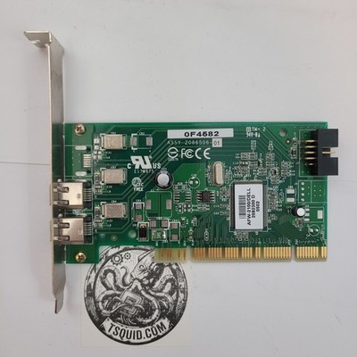Dell Adaptec AFW-2100 FireWire PCI Controller Card 0F4582 IEEE-1394 2-Port