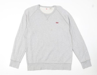 Levi's Herren Pullover Sweatshirt grau Rundhals Gr. M