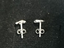 1 Paar Ohrstecker 925er Silber m. Diamant-Splitter vom Juwelier in Schmuckdose