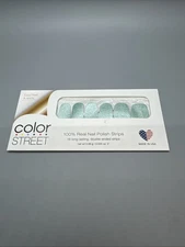 Color Street Nail Polish Strips Mint to Be Green Glitter Retired FREE SHIPPING