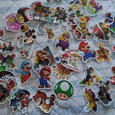 15 pcs. Mario Bros Stickers Random selected, Kids Cartoon, School Classroom