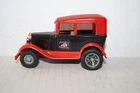 TONKA METAL & PLASTIC FORD MODEL A CAR-GOOD-RED & BLACK-4 1/4" LONG