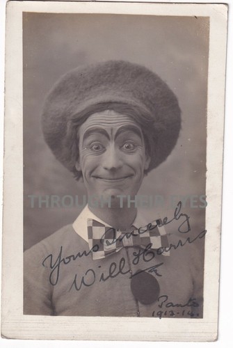 original signed autographed postcard actor comedian Will Harris ? 1914