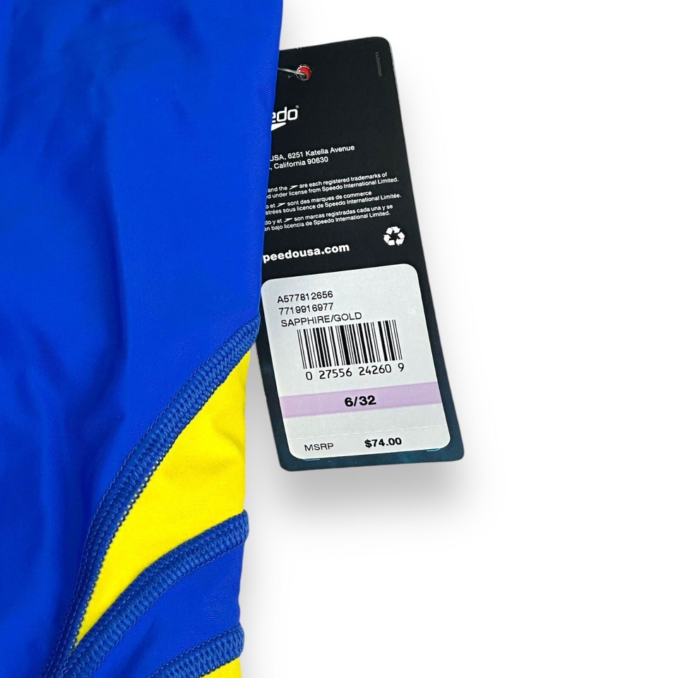 Speedo Women's Powerflex Flyback Solid One Piece Swimsuit, Sapphire