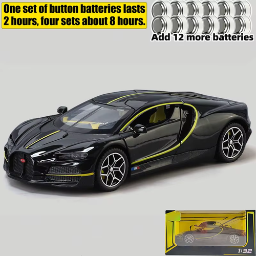 1:32 Bugatti Tourbillon V16 Supercar Alloy Metal Diecast Model Car Children'S To - 第 12/21 張圖片