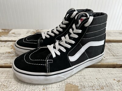Vans Men’s Hi Top Skate Old School Shoes US Black White Sk8