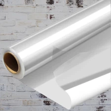 PerkHomy Clear Cellophane Wrap Roll 32 x 50 3 Mil Thick Cellophane For Gift