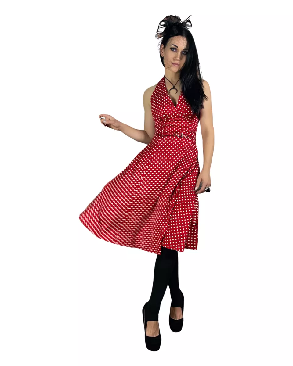 SWAY BY TRIPP ROCKABILLY PIN UP SEXY SUMMER RED POLKA DOT ROCKER