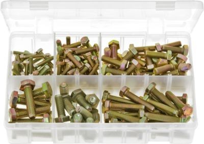 Assorted Box Metric Zinc 8.8 Set Screw/High Tensile Bolts 150pc M5,6,8,10 - AB9N