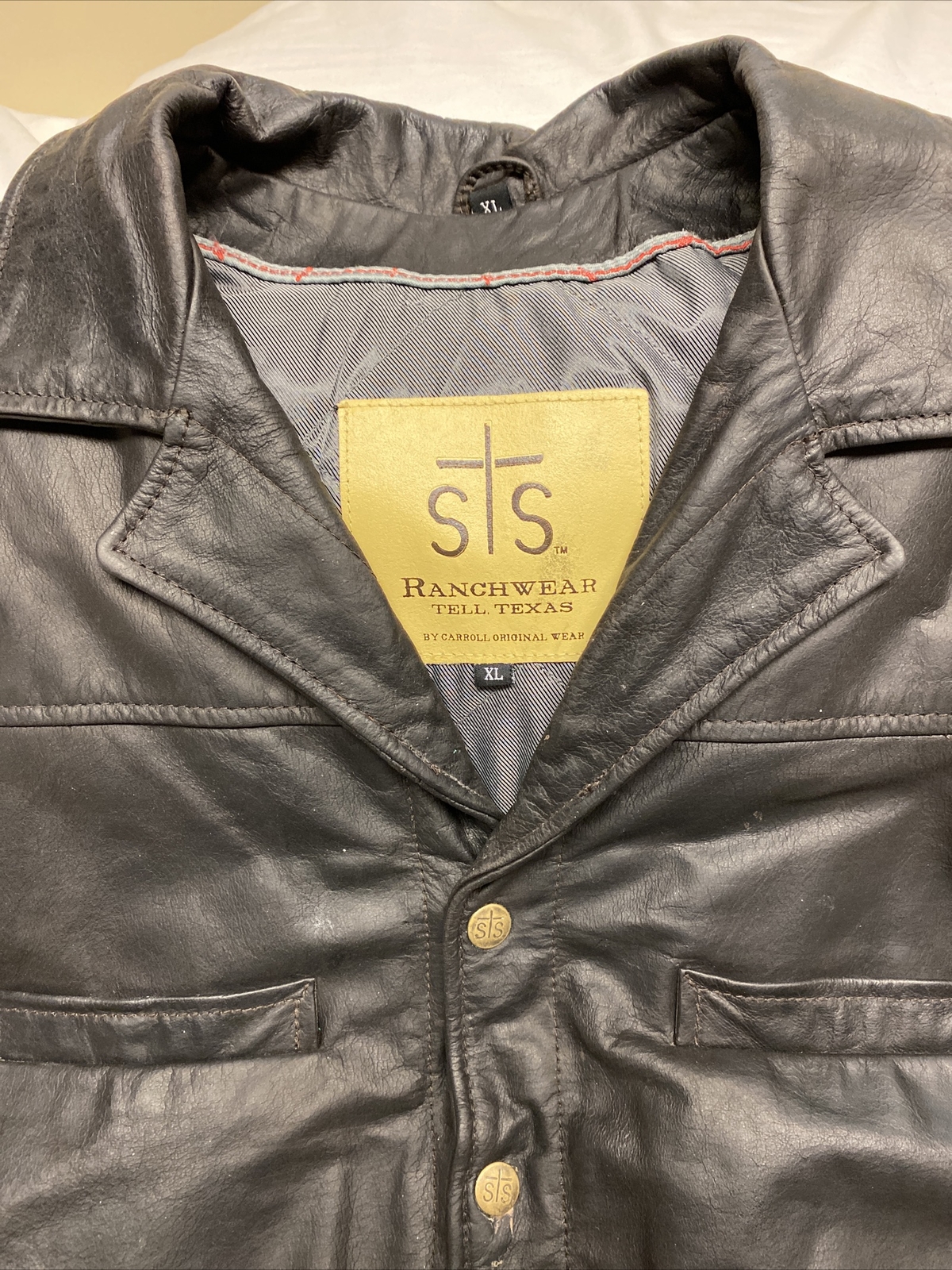 STS Ranchwear Men's XL Black Leather 