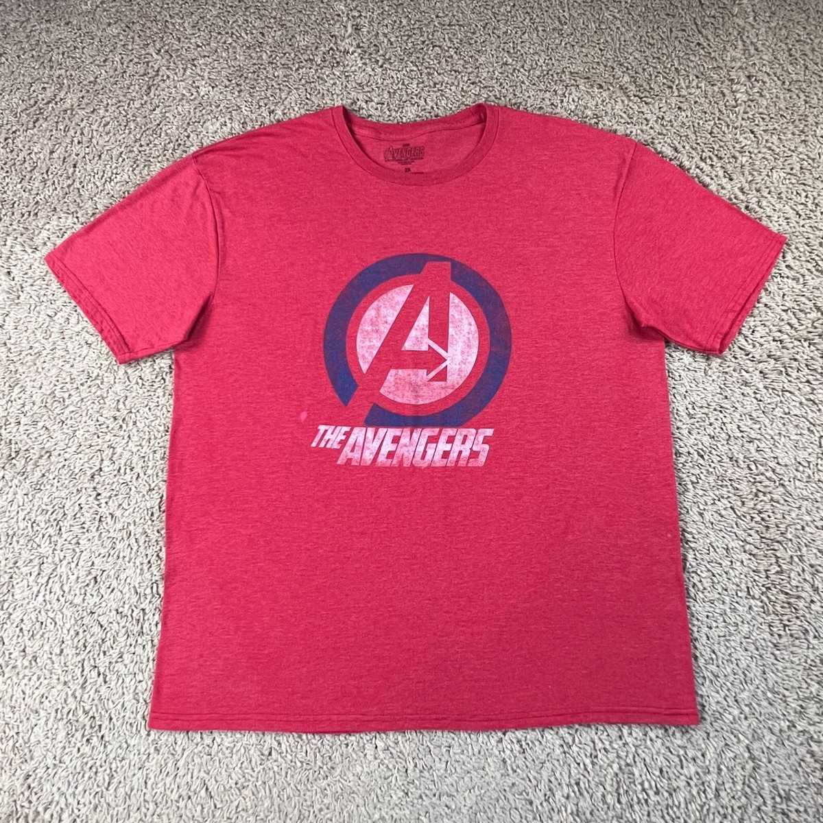 MARVEL AVENGERS Red Logo Graphic Short Sleeve Crew Neck T-Shirt