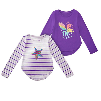 Member's Mark 2-Pack My Favorite Tees Purple/Multi Star/Unicorn  4/5
