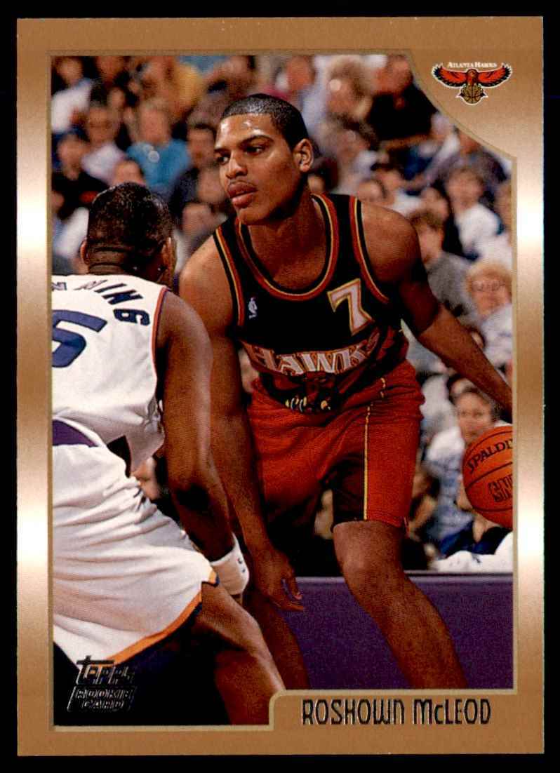 1998-99 Topps Roshown McLeod Rookie Atlanta Hawks #218