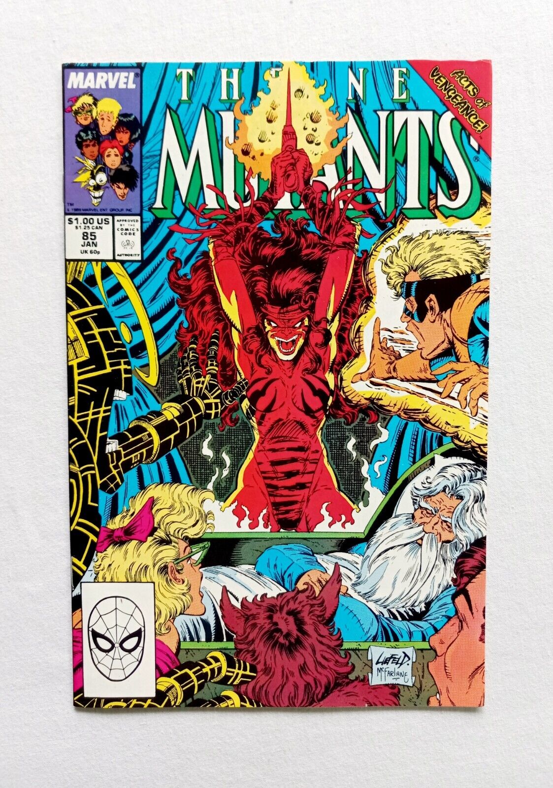 New Mutants #85 - 1990 Early Todd McFarlane Rob Liefeld Collaboration Marvel 