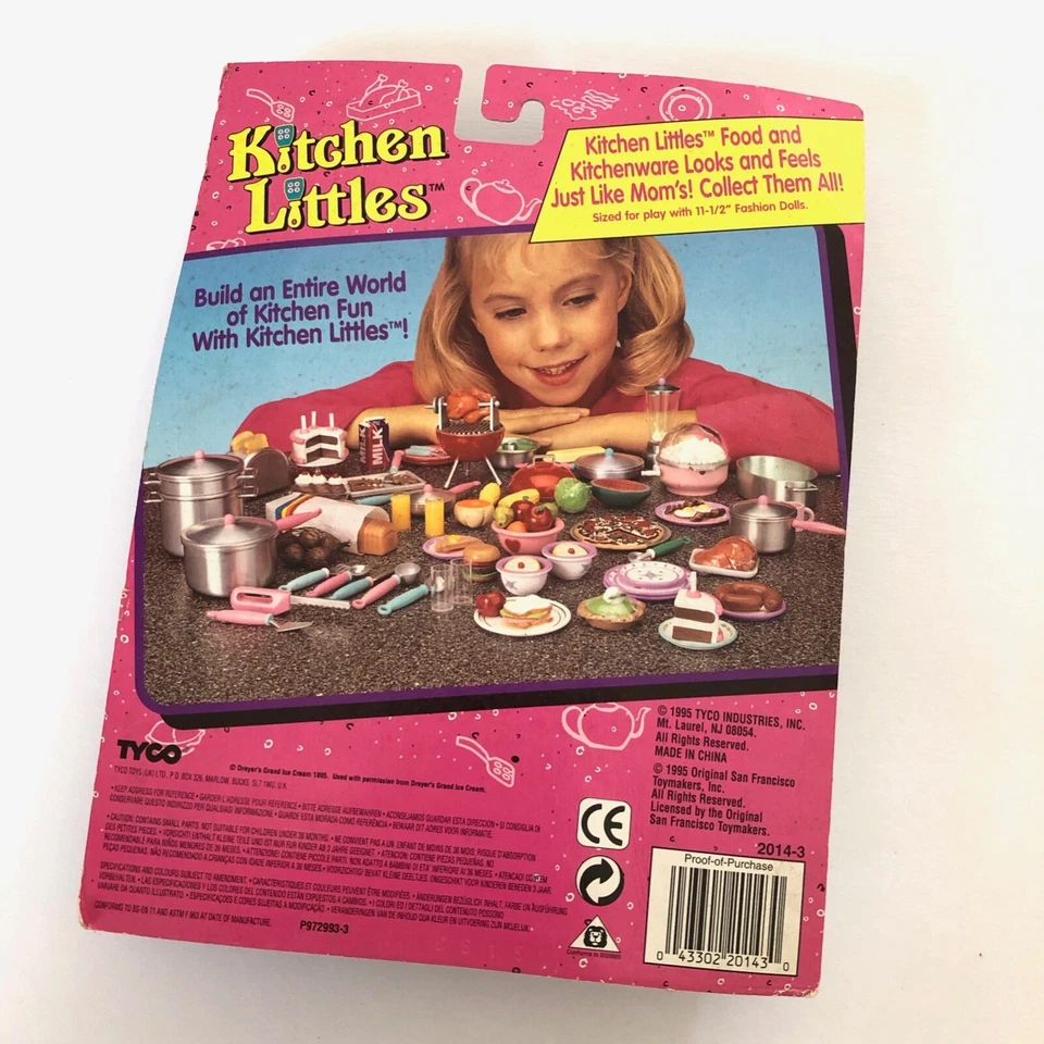 Tyco Kitchen Littles LUNCH FUN - Barbie Play Food - 1995 - New in Package - Image 3 of 4