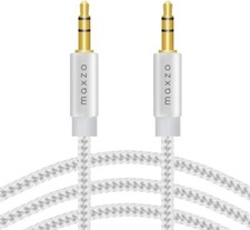 AUX Stereo Cable Mini Jack Auxiliary Car Lead Male Audio 1m 3.5mm-WHITE