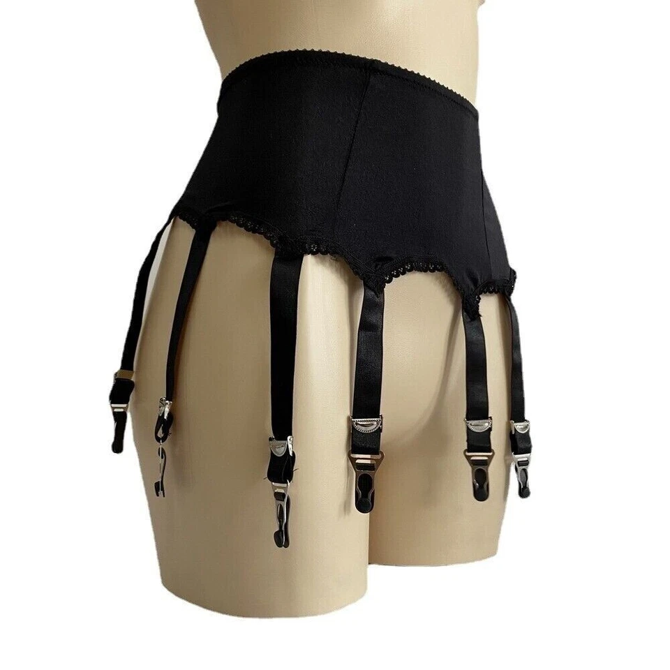 US Retro 10 Straps Suspender Belt Garter Belts W 10 Metal Clips Sexy Underwear - Image 4 of 4