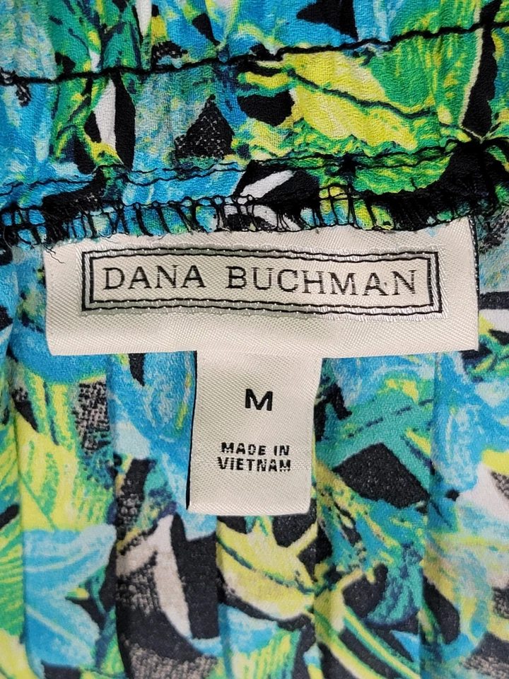 Dana Buchman Womens Size Medium  Skirt Green Floral Flowy - Image 2 of 4