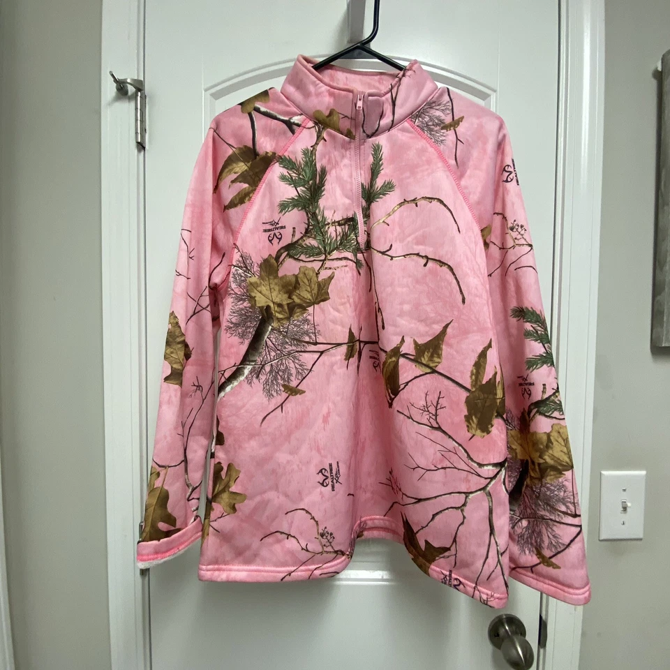 real tree niñas camuflaje con chaqueta polar rosa Foto 2 de 4