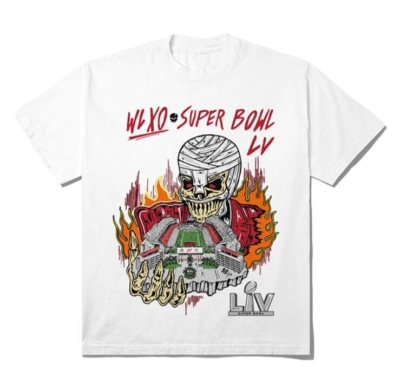 NWT 2021 WARREN LOTAS X THE WEEKND XO Super Bowl LV Tee MEN sz M 