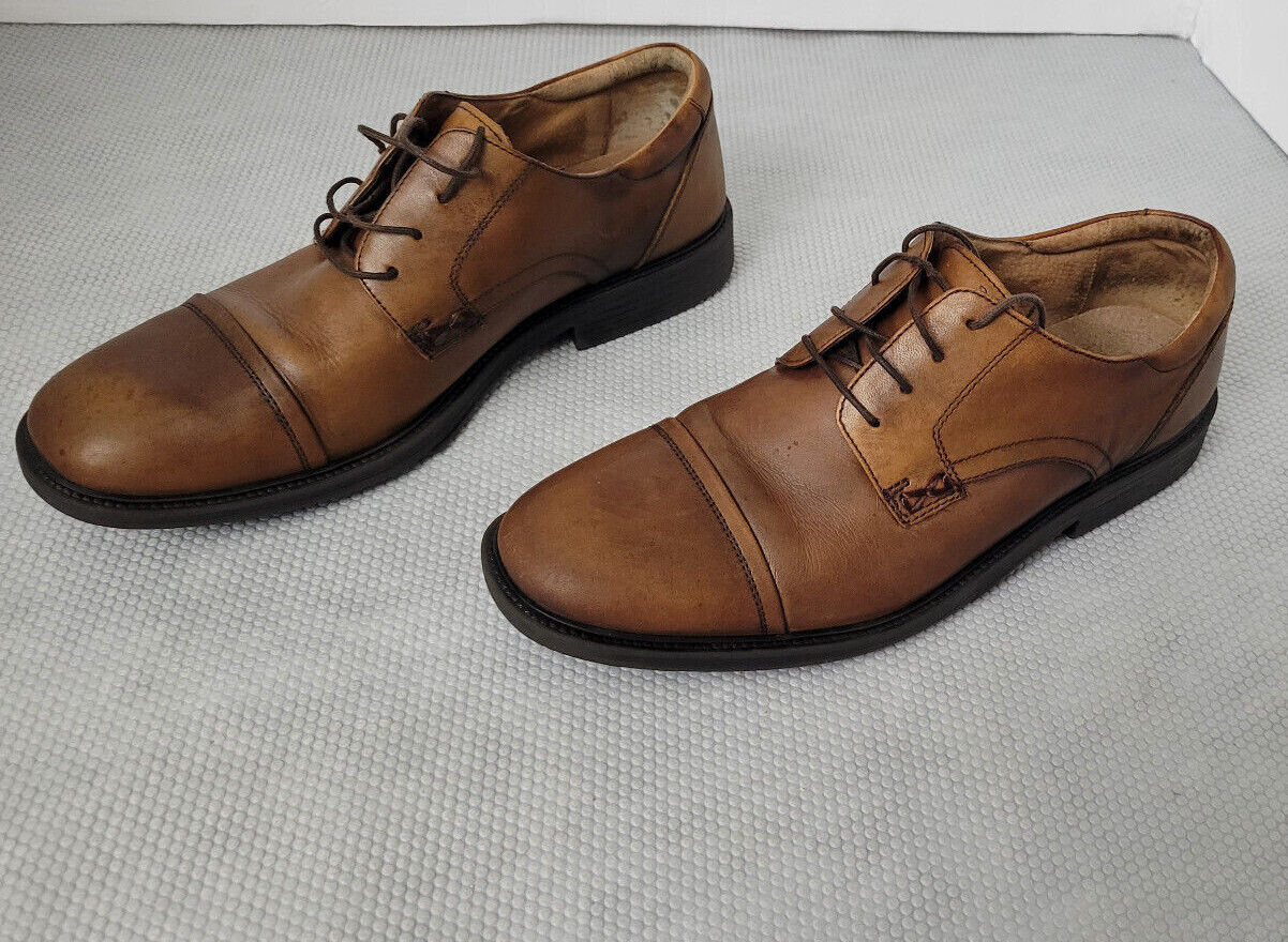 SAOLA Bostonian uomo taglia 12 M marrone punta a cappuccio pelle Oxford 24476