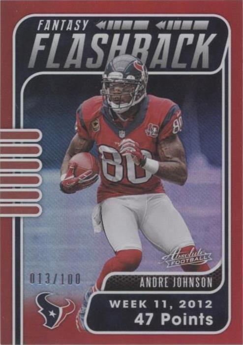 2020 Panini Absolute - Fantasy Flashback Andre Johnson #FF-AJ Spectrum ...