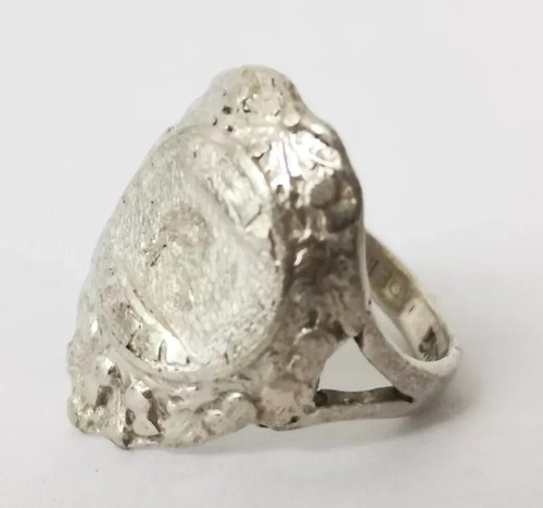 Vintage schottischer Clan massiver Sterling 925 Silber Siegelring Pinky Monogramm "R" Gr. J - Bild 5 von 9