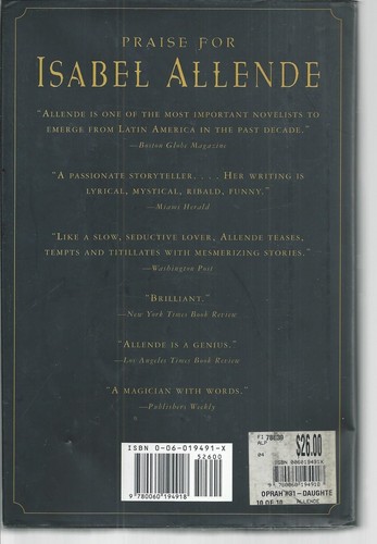DAUGHTER OF FORTUNE NOVEL BY ISABEL ALLENDE STATED 1ST EDITION - Picture 2 of 9