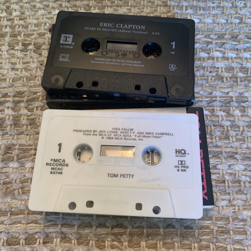 Lot Of 2 Cassette Single ~ Good Free Fallin ~ Tom Petty  Eric Clapton Tears In.. Foto 3 de 3