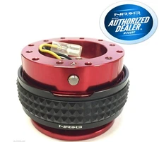 NRG STEERING WHEEL QUICK RELEASE GEN 2.1 RED BODY / BLACK PYRAMID SRK-210RD-BK