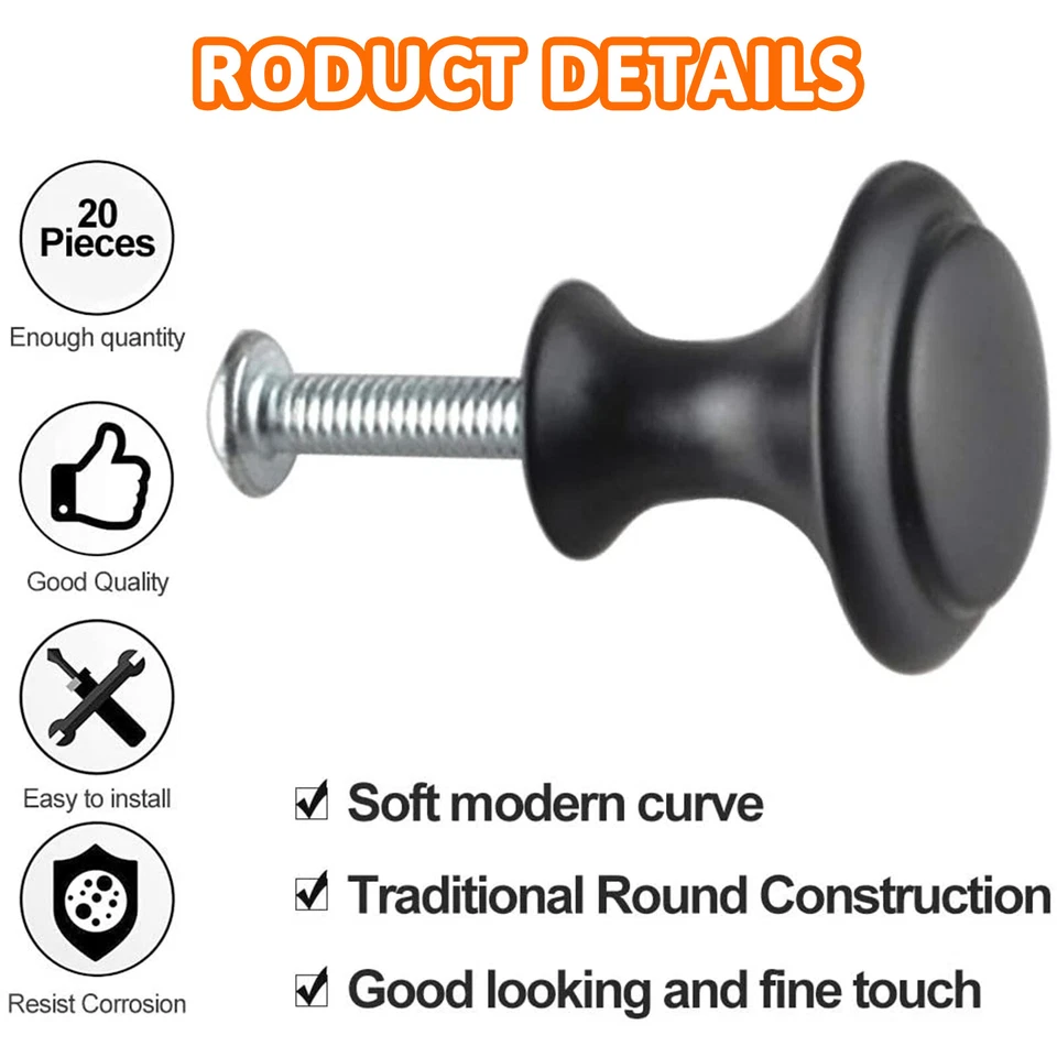 10 Stück Möbelknöpfe Möbelgriffe Schrankknopf Möbelknäuf Tür Knopf Edelstahl - Bild 4 von 4