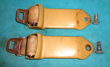 1968 Mopar A-body Barracuda Dart Front Retractor Seat Belts Saddle Color Vgc 1pr