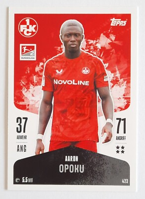 Topps Match Attax Bundesliga 24/25 Aaron Opoku #423 1. FC Kaiserslautern