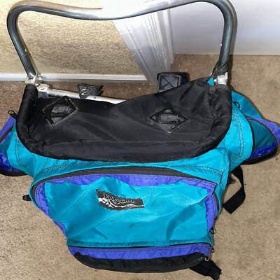 Jansport 90s Y2K Vintage Blue External Frame Hiking Camping