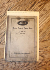 Vintage Original Ford Body Parts Price List Book 1932 April 1 1932 Vintage Original Ford Body Parts Price List Book 1932 April 1 1932