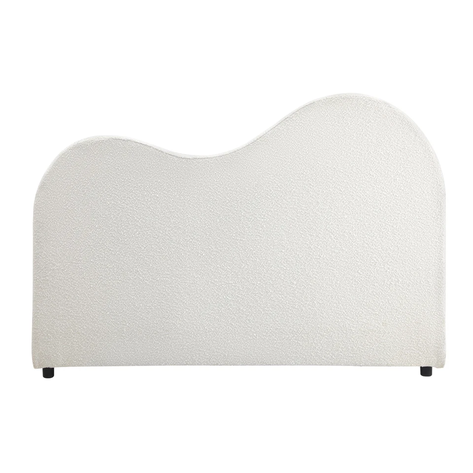 Oikiture Bed Head Queen Double King Single Headboard Bedhead Boucle Fabric White - image 2 of 4