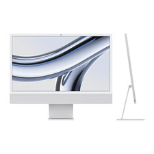 Apple iMac 24" 512GB SSD, M3, 8GB, 10-Core GPU Silver - MQRK3LL/A, Very Good