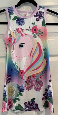 Girls Size 6-7 (130) Unicorn Nightgown - A0121
