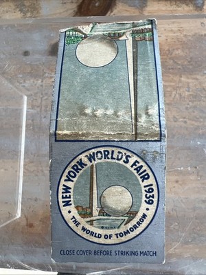 1939 New York World s Fair Theme Center Perisphere Feature Matchbook Cover