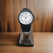 Casio MQ-24 Classic Black Resin Watch White Dial Quartz Analog Water Resist